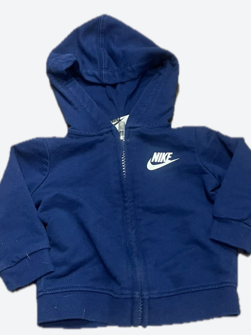 Nike baby  Dark Blue Full-Zip Hooded Sweatshirt with White Logo
